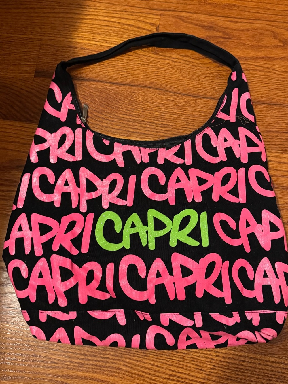 Neon Pink & Green Capri Tote Bag